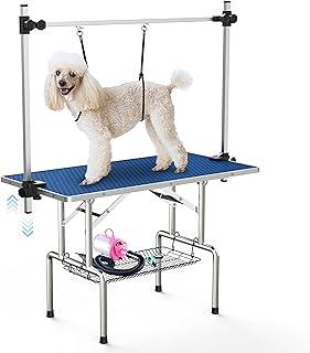Lyromix Large Foldable Dog Grooming Table with Arms