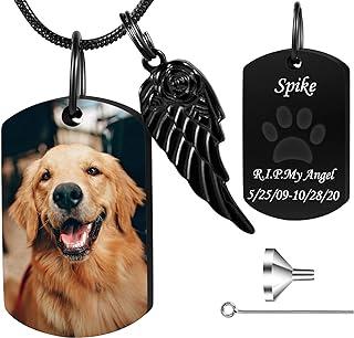 Farfume Personalized Pet Urn Necklace for Dog Cat Ashes