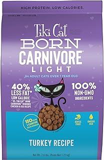 Tiki Cat Born Carnivore Grain Free Low Caloric Dry Food, Light Turkey Non-GMO Recipe
