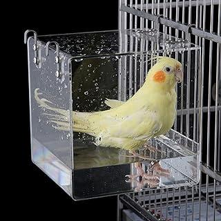GURECOD Hanging Bird Bath Cube