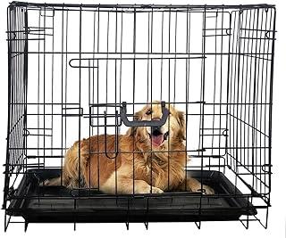 RULI 24″ Folding Metal Dog Crate, Single Door Wire Kennel Pet Animal Segregation