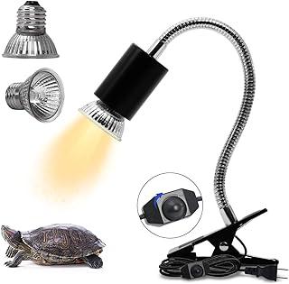 Reptile Basking Lamp for Lizard Turtle Snake Aquarium with 360 Rotatable Clip