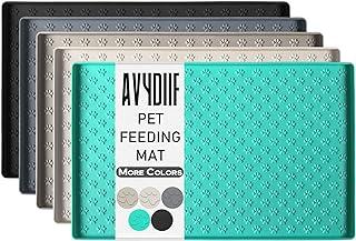 AVYDIIF Silicone Dog Cat Food Mat Waterproof Slip Resistant Raised Edge Pet Feeding mats