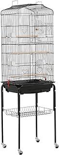 Yaheetech 64-inch Open Play Top Rolling Bird Cage for Small Parrots