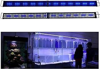 KZKR LED Aquarium Hood Lighting 72-78 inch Fish Tank Light Lamp for Freshwater Marine Salt Water Blue and White Decorations