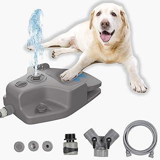Automatic Pet Water Fountain Step On Paw Activated Dog Dispenser with 3 Nozzles