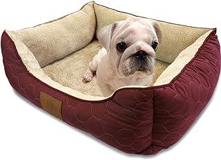 American Kennel Club Circle Stitch Orthopedic Cuddler Pet Bed, Burgundy