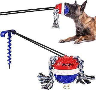 Molar Bite Squeaky Toys Outdoor w/ Teeth Cleaning and Food Distribution Function