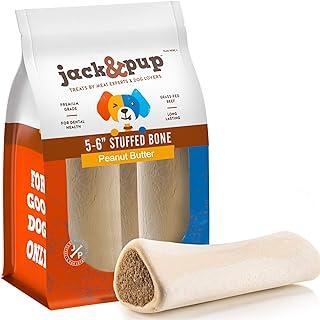 Jack&Pup Filled Dog Bones for Aggressive Chewers, 5 to 6″