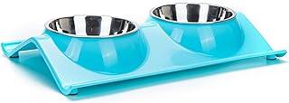 Vealind Dog Cat Bowl Stainless Steel Elevated Double Stand