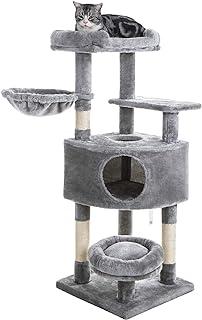 SUPERJARE Cat Tree Equipped with Spacious Condos & Plush Perches, Multi-Level Kitten Activity Tower