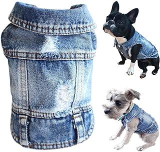 Dog Jean Jacket, Puppy Blue Denim Lapel Vest