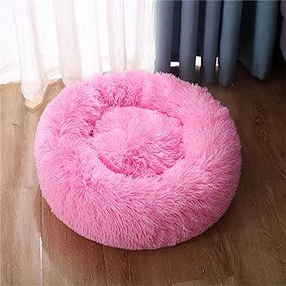 Allneo Detachable Original Calming Donut Cat and Dog Bed 20″‘ Luxury Shag Long Fur Cuddler Machine Wash &Self-Wild
