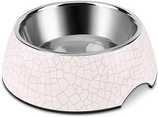 Flexzion Stainless Steel Dog Bowl No Tip Rubber Base for Food Water