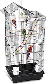 HCY 39 Inches Bird Cage Roof Top Large Flight Parrot