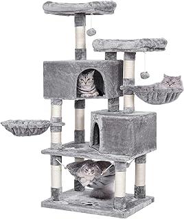 BEWISHOME Multi-Level Cat Tree Condo with Sisal Scratching Post and Perches