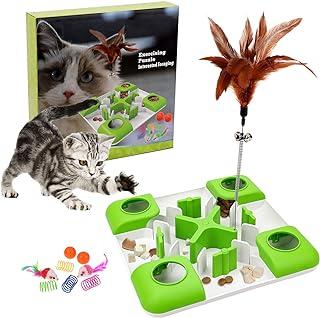Cat Puzzle Feeder Treat Maze Toy