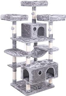 BEWISHOME Large Cat Tree Condo with Sisal Scratching Post