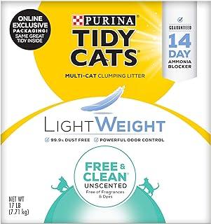 Purina Tidy Cats Low Dust Clumping Litter, Lightweight Free & Clean Unscented