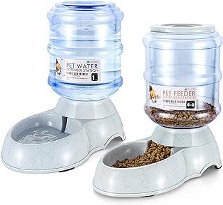 Flexzion Automatic Pet Feeder & Waterer Set of 2 Pack