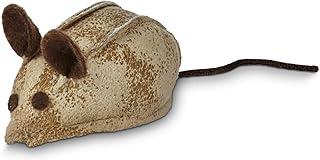 Leap & Bounds Faux Leather Mouse Cat Toy with Rattle