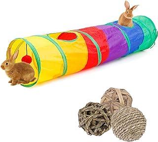 Linifar Bunny Tunnel Collapsible Hideaway Tube for Rabbit