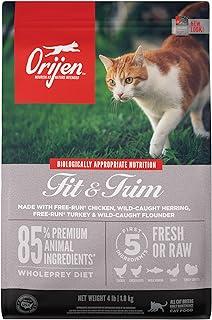 ORIJEN Fit and Trim Recipe 4lb, Premium Weight Control High-Protein Dry Cat Food