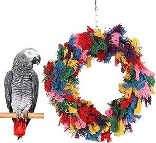 Bird Colorful Cotton Rope Hanging Ring for African Grey Cockatoo