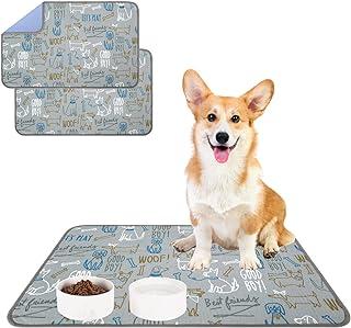 PUPTECK Dog Cat Food Mat for Floors Waterproof