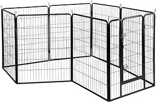 Topeakmart 40-inch Pet Playpen Heavy Duty Puppy Dog Cat Fence Foldable Metal Exercise Pen for Small Animals