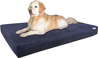 Dogbed4less Premium Orthopedic Memory Foam dog bed for large dogs, Waterproof Case and Extra Pet Bed Cover