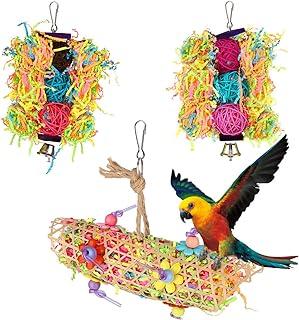 VavoPaw Bird Parrot Toys, 3 Pc – Foraging Cage
