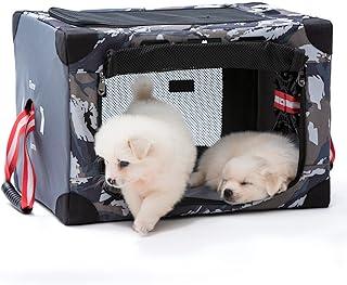 LATGLEND Collapsible Dog Crate Carrier Portable and Travel Friendly Soft-Sided Fabric