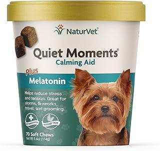 NaturVet QUIET MOMENTS Calming Aid Dog Supplement Helps Promote Relaxation, Reduce Stress