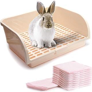 CalPalmy Large Rabbit Litter Box with Bonus Pads
