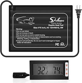 Reptile Heating Pad Under Tank Heater with Digital Thermometer and Hygrometer