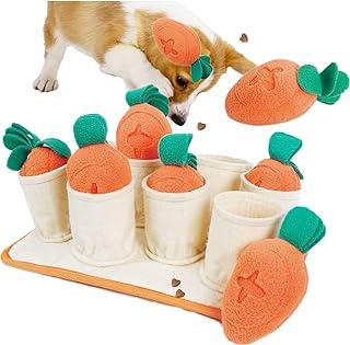Dog Enrichment Toys for Puppies with 8 Carrot Squeakers