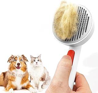 PeTnessGO Pet Pumpkin Self Cleaning Slicker Brush