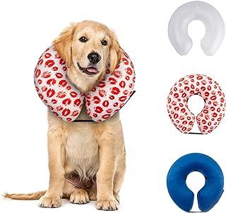 CuteBone Protective Inflatable Collar with 2-Pack Soft Pet Recovery