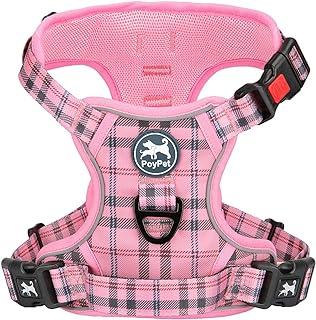 PoyPet No Pull Dog Harness, Reflective Adjustable no Choke Pet Vest with Front & Back 2 Leash Attachments