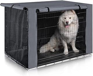 PINGKO Durable Dog Crate Cover-Water Resistant Breathing Lightweight 600D Polyester