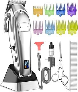 Oneisall Dog Grooming Clippers for Thick Heavy Coats,2 Speed Cordless Hair Trimmers with Metal Blade