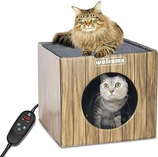 PETNF Weatherproof Feral Cat House for Indoor Outside Pets Small Dog in Winter