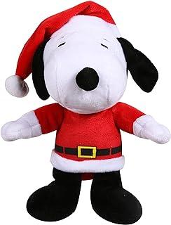 Peanuts 9″ Holiday Snoopy Santa Plush Dog To Play With Snoaker