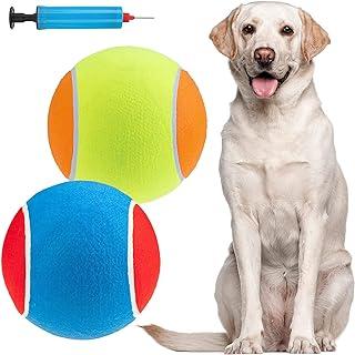 EXPAWLORER Giant Tennis Ball for Dogs with Inflating Needles