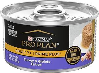 Purina Pro Plan Grain Free Senior 7+ Wet Cat Food Pate, SENIOR Prime Plus Turkey & Giblets