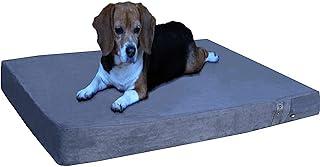 Dogbed4less Orthopedic Gel Memory Foam Pet Bed with Microsuede Gray Cover