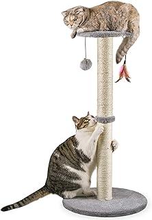 Qucey 32″ Tall Cat Scratching Post with Natural Sisal Rope