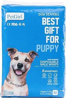 Disposable Diapers for Male Dog Absorbent Wraps with Leak Proof Fit in Heat