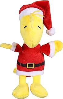 Peanuts 9″ Holiday Woodstock Santa Plush Dog Toy with Squeaker